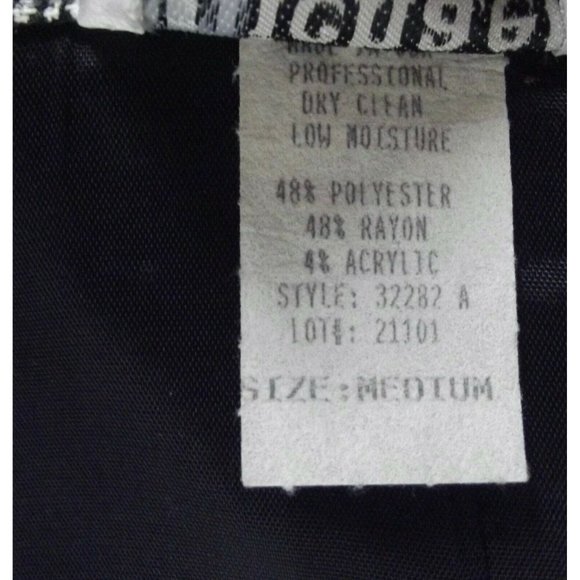 Vtg Michael & Company Blazer Sz Medium Black White Houndstooth Boyfriend Jacket - Picture 9 of 9